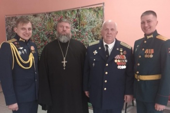 В Кургане руководитель епархиального военного отдела принял участие в юбилейных торжествах областного военкомата