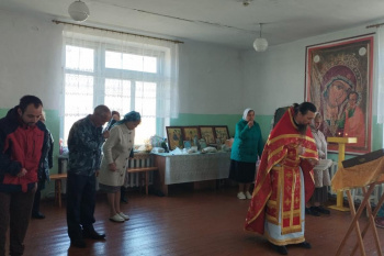 Священник из Варгашей совершил Литургию в селе Терпугово