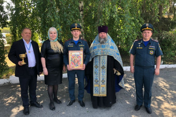 В Курганском МЧС  отслужили молебен в часовне в честь иконы «Неопалимая купина»