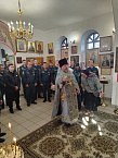 В Кургане священник вместе с огнеборцами помолился небесной покровительнице
