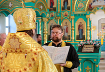В день памяти святителя Агафангела митрополит Даниил совершил Литургию в Казанской Чимеевской обители