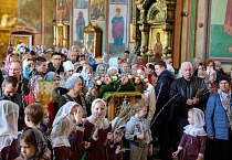 В праздник Входа Господня в Иерусалим митрополит Даниил освятил вербы в Александро-Невском соборе
