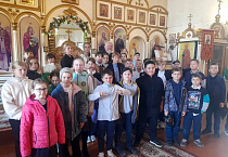Воспитанники Лесниковского лицея побывали в храме преподобного Сергия Радонежского