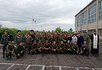Зауральский священник благословил участников военно-полевых сборов