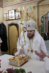 В Александро-Невском соборе совершена Литургия с участием трёх архиереев