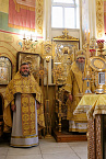 Память святителя Агафангела почтили в курганском кафедральном соборе