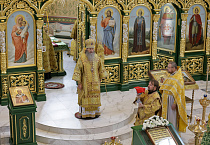 В Троицком соборе Кургана состоялась архиерейская Литургия