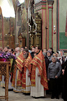 В престольный праздник Александро-Невского кафедрального собора прошла Литургия двух архиереев