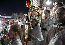 В главном соборе Зауралья встретили Пасху Христову