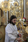 В Александро-Невском соборе совершена Литургия с участием трёх архиереев