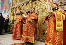 В престольный праздник Александро-Невского кафедрального собора прошла Литургия двух архиереев