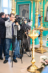 В возрожденном храме Чимеевского монастыря прошла первая архиерейская Литургия и освящение нового иконостаса