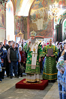 В праздник Входа Господня в Иерусалим митрополит Даниил освятил вербы в Александро-Невском соборе