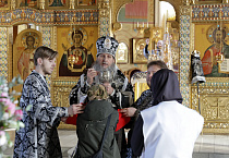 В первый день Страстной седмицы митрополит Даниил совершил Литургию Преждеосвященных Даров