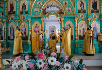 В день памяти святителя Агафангела митрополит Даниил совершил Литургию в Казанской Чимеевской обители
