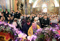В престольный праздник Александро-Невского кафедрального собора прошла Литургия двух архиереев