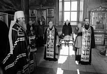 В первый день Великого поста митрополит Даниил молился за богослужением в курганском кафедральном соборе
