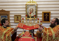 Митрополит Даниил совершил Литургию в храме в Парке Победы