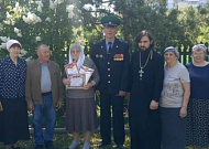 Медаль «За помощь фронту» вручена прихожанке храма Покрова Пресвятой Богородицы города Кургана.