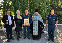 В Курганском МЧС  отслужили молебен в часовне в честь иконы «Неопалимая купина»