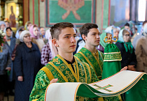 В праздник Входа Господня в Иерусалим митрополит Даниил освятил вербы в Александро-Невском соборе