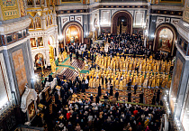 Митрополит Даниил сослужил в Храме Христа Спасителя Святейшему Патриарху Кириллу в день его интронизации
