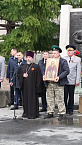 Курганский священник принял участие в митинге в честь Дня пограничника