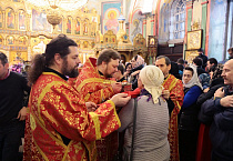 В престольный праздник Александро-Невского кафедрального собора прошла Литургия двух архиереев