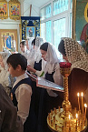Православные гимназисты помолились в Благовещенском храме Кургана