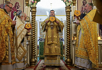 Митрополит Даниил совершил Литургию в храме прп. Сергия Радонежского поселка КГСХА