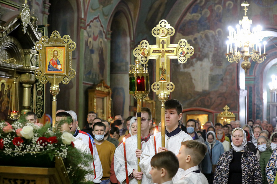 С ночного пасхального богослужения из главного собора Кургана будет  организована онлайн-трансляция