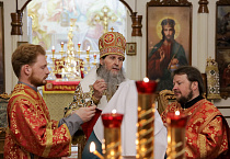 В Курганском храме Рождества Христова состоялась архиерейская пасхальная Литургия