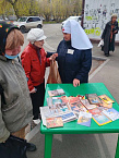 «Сквер милосердия» продолжает свою работу на территории привокзальной площади Кургана