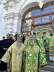 Митрополит Даниил сослужил Святейшему Патриарху Кириллу в день памяти преподобного Сергия Радонежского