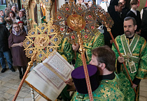 Митрополит Даниил в праздник Входа Господня в Иерусалим освятил вербы в Александро-Невском соборе