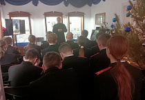 Курганский священник провёл урок мужества для кадет