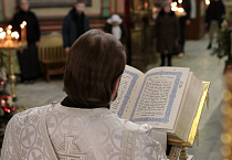 В Александро-Невском соборе совершена Литургия с участием трёх архиереев