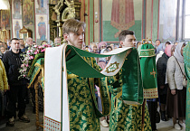 Митрополит Даниил в праздник Входа Господня в Иерусалим освятил вербы в Александро-Невском соборе