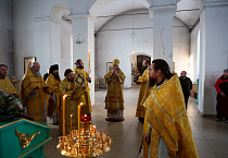 В день памяти святителя Агафангела митрополит Даниил совершил Литургию в Казанской Чимеевской обители