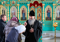 В день памяти святителя Агафангела митрополит Даниил совершил Литургию в Казанской Чимеевской обители