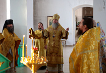 В день памяти святителя Агафангела митрополит Даниил совершил Литургию в Казанской Чимеевской обители