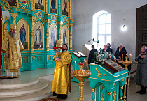 В день памяти святителя Агафангела митрополит Даниил совершил Литургию в Казанской Чимеевской обители