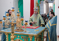 В престольный праздник в Казанском Чимеевском мужском монастыре прошла архиерейская Литургия