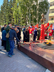 Курганские священники приняли участие во встрече с участниками патриотического автомарша «Дорогами сибирской славы: Красноярск-Брест-2021» 