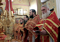 В престольный праздник Александро-Невского кафедрального собора прошла Литургия двух архиереев