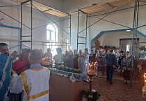 Храм Семистрельной иконы Божией Матери райцентра Лебяжье отметил свой престольный праздник