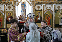 Первая архиерейская Литургия Преждеосвященных Даров состоялась в селе Чернавское