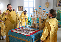 В день памяти святителя Агафангела митрополит Даниил совершил Литургию в Казанской Чимеевской обители