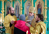 В день памяти святителя Агафангела митрополит Даниил совершил Литургию в Казанской Чимеевской обители