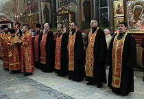 В престольный праздник Александро-Невского кафедрального собора прошла Литургия двух архиереев
